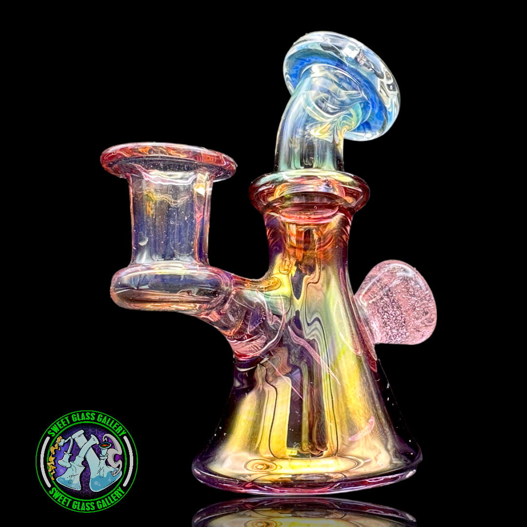 Nic Ric Glass - Fumed Micro Rig w/ Pink