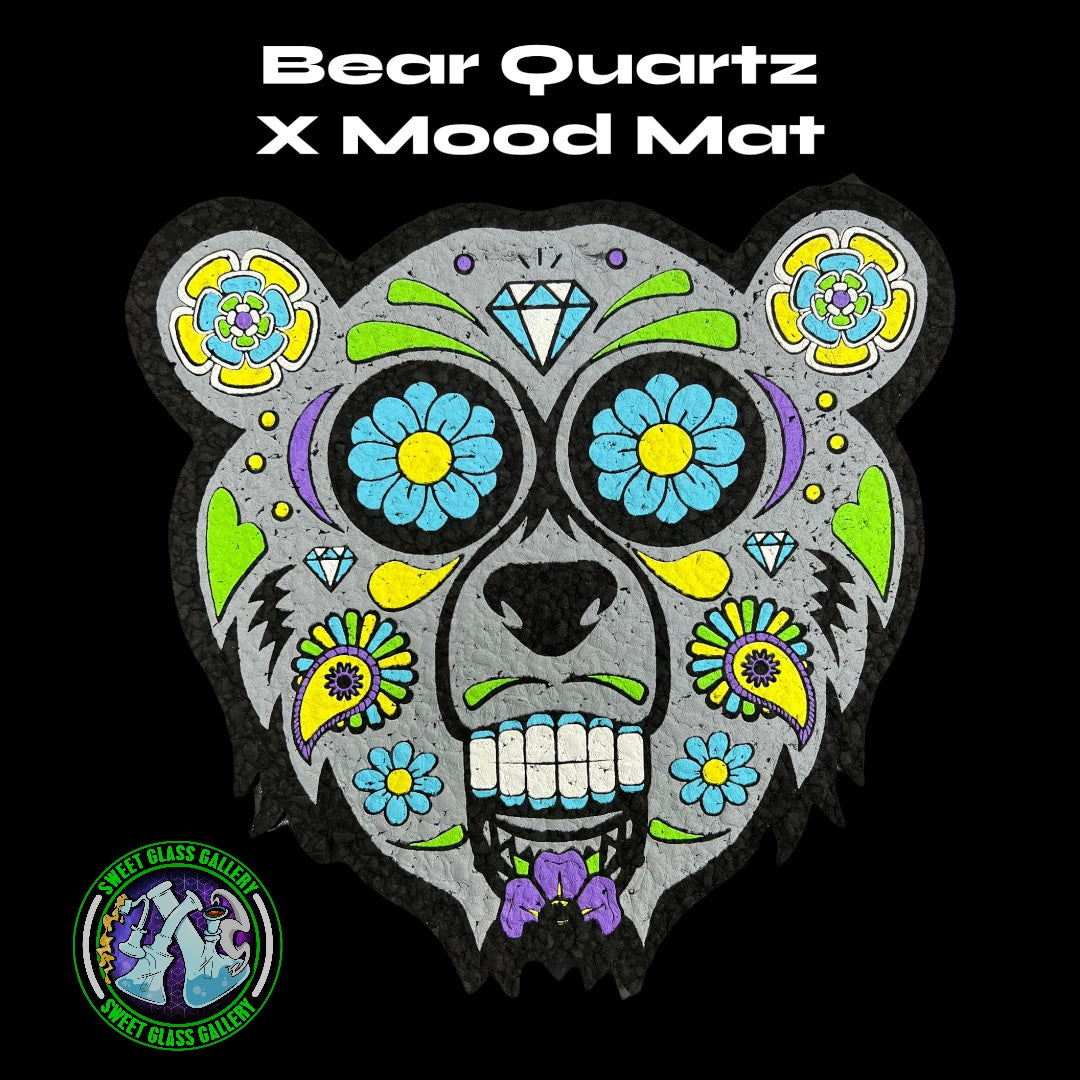 Moodmats -Dab Mat - Bear Quartz (Grey Sugar Skull)