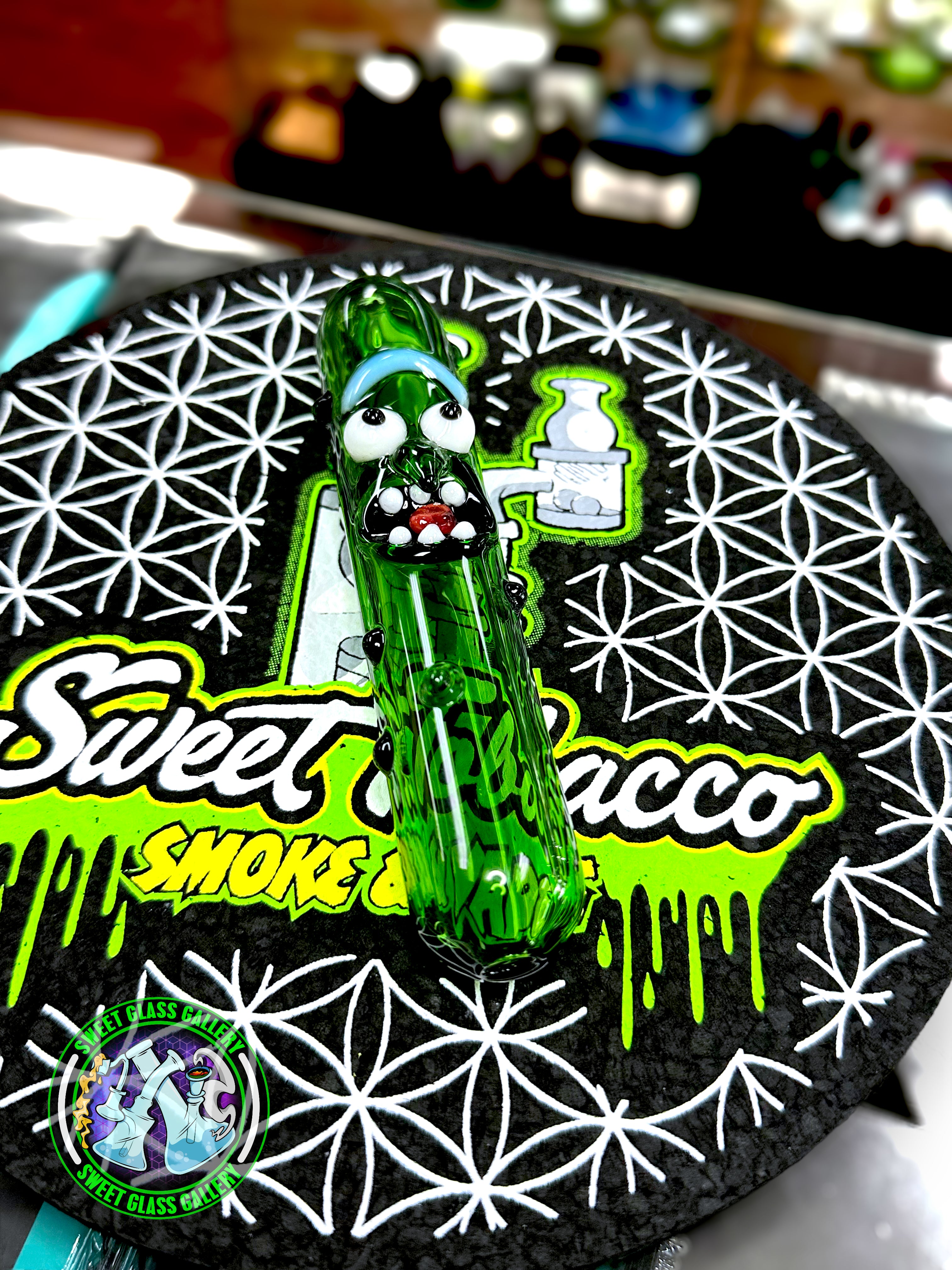 Daniel's Glass Art - Dry Pipe - Pickle Rick #5