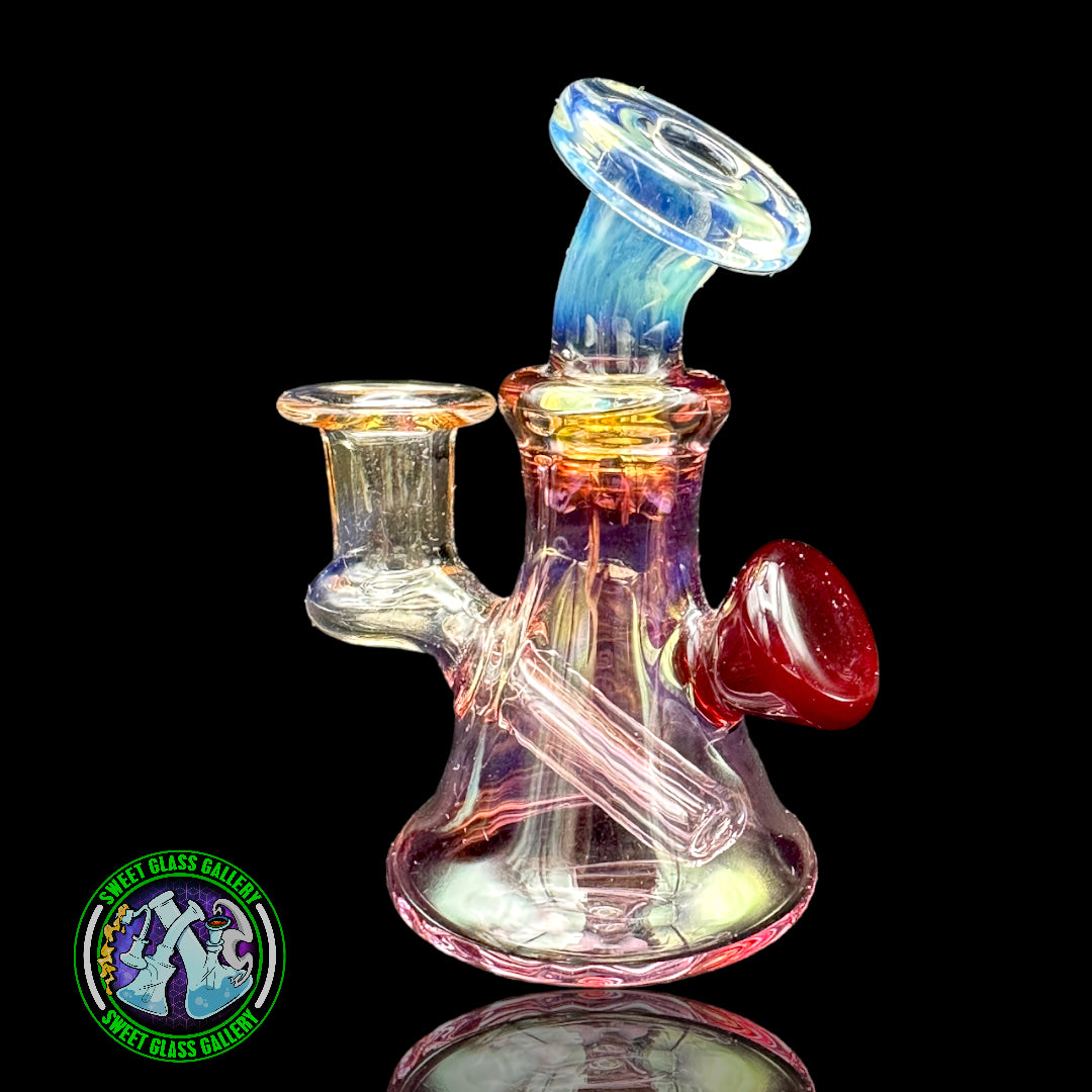 Nic Ric Glass - Fumed Micro Rig w/ Red – Sweet Glass Gallery