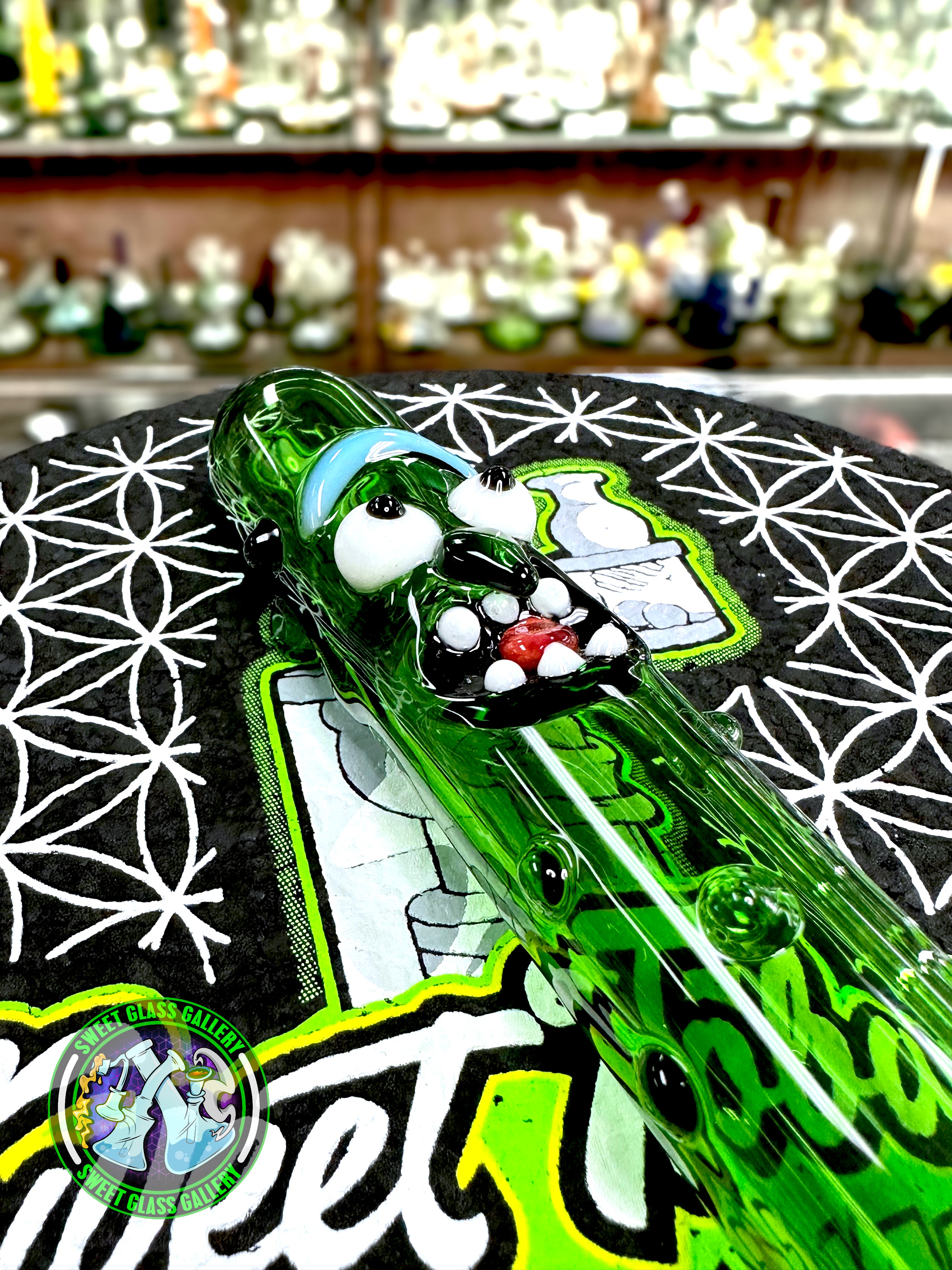 Daniel's Glass Art - Dry Pipe - Pickle Rick #5