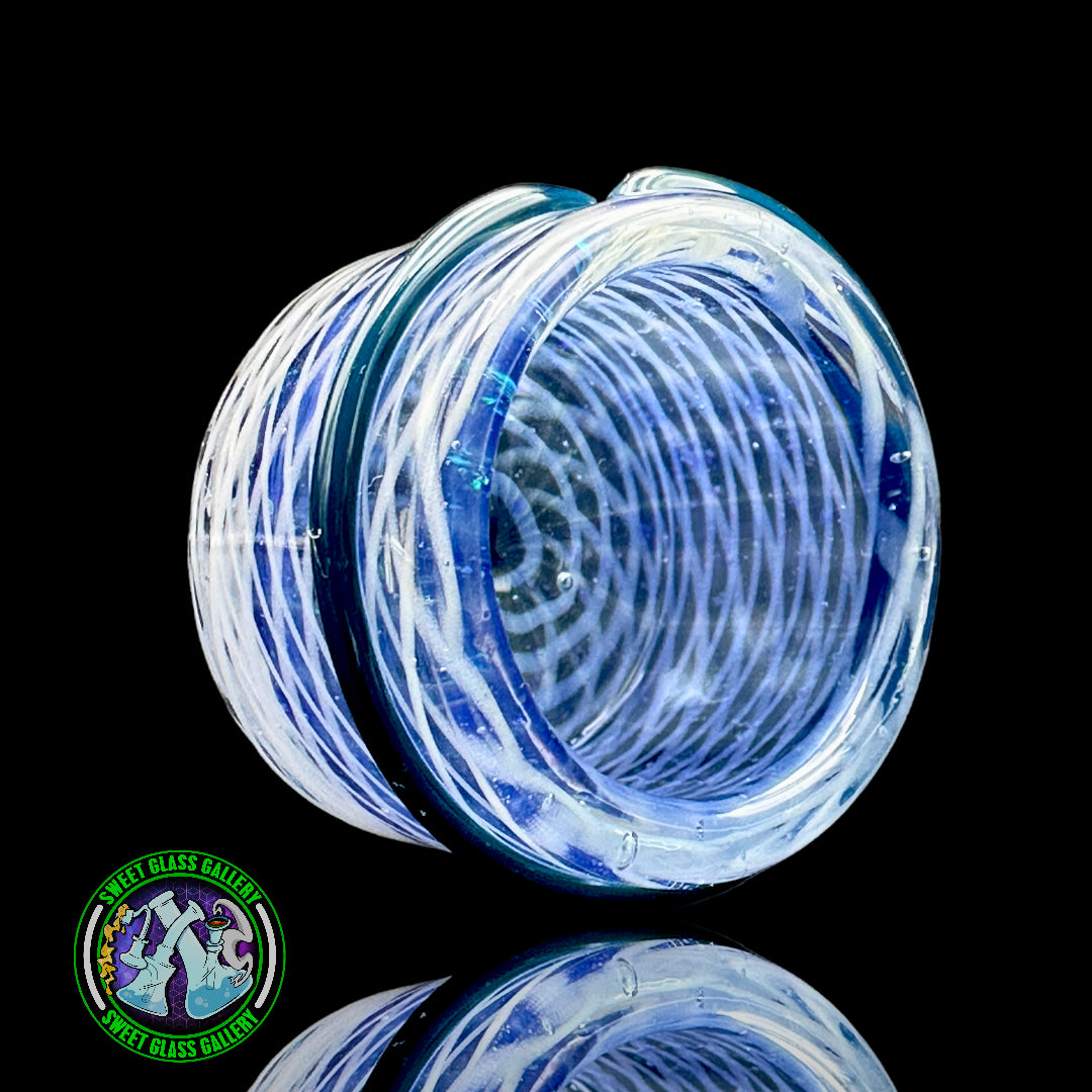 Empty 1 Glass - Retti Crushed Opal Micro Baller Jar (Blue/Green)