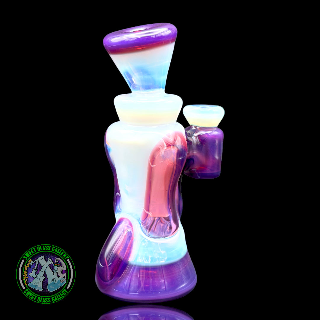 Rycrafted Glass - Mini Recycler (Moonstone/Royal Jelly/Telemagenta)