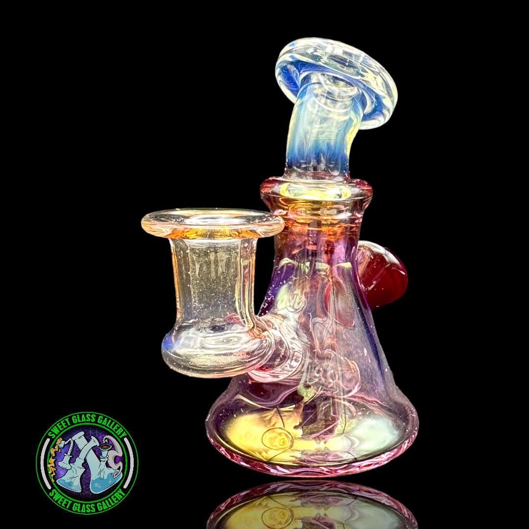 Nic Ric Glass - Fumed Micro Rig w/ Red