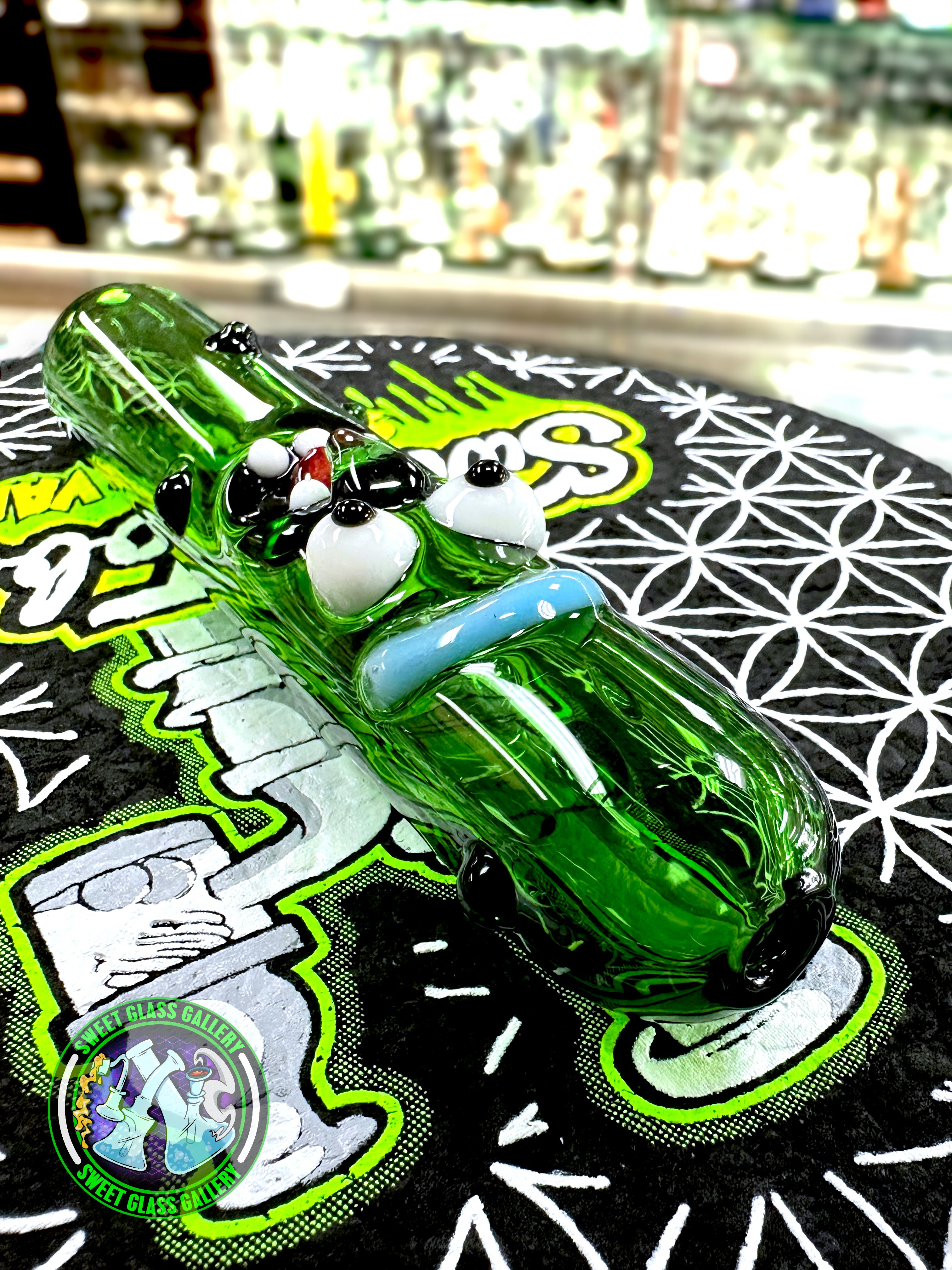 Daniel's Glass Art - Dry Pipe - Pickle Rick #5