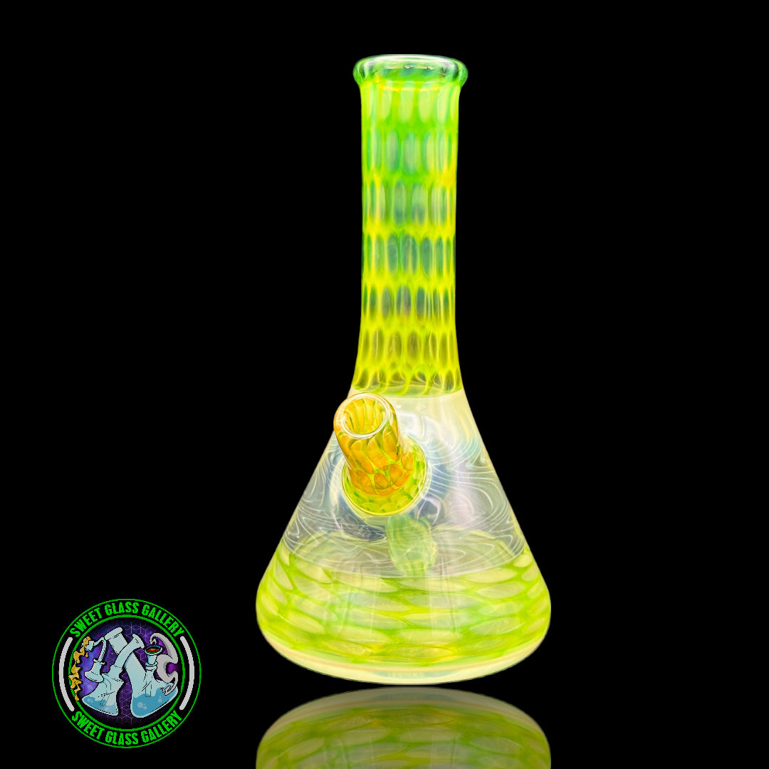 Gar Glass - Silver Fume Honeycomb Rig (Lime Green)