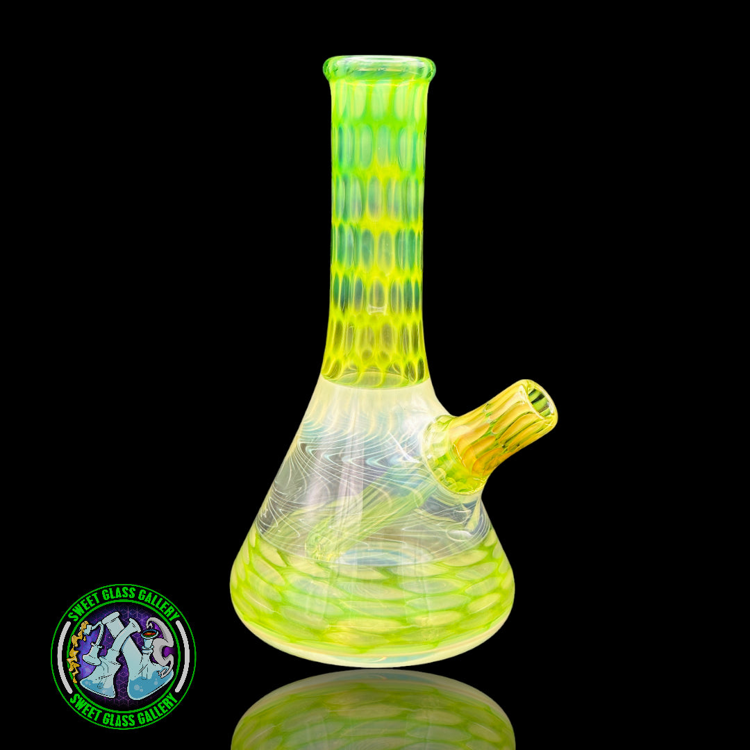 Gar Glass - Silver Fume Honeycomb Rig (Lime Green)