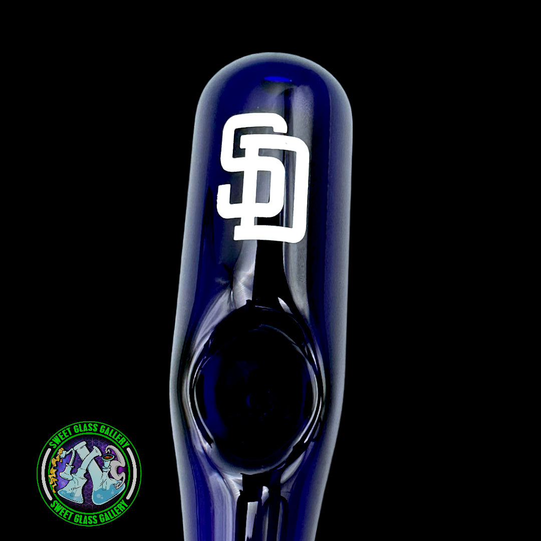 Daniel's Glass Art - Baseball Bat Dry Pipe (San Diego Padres)