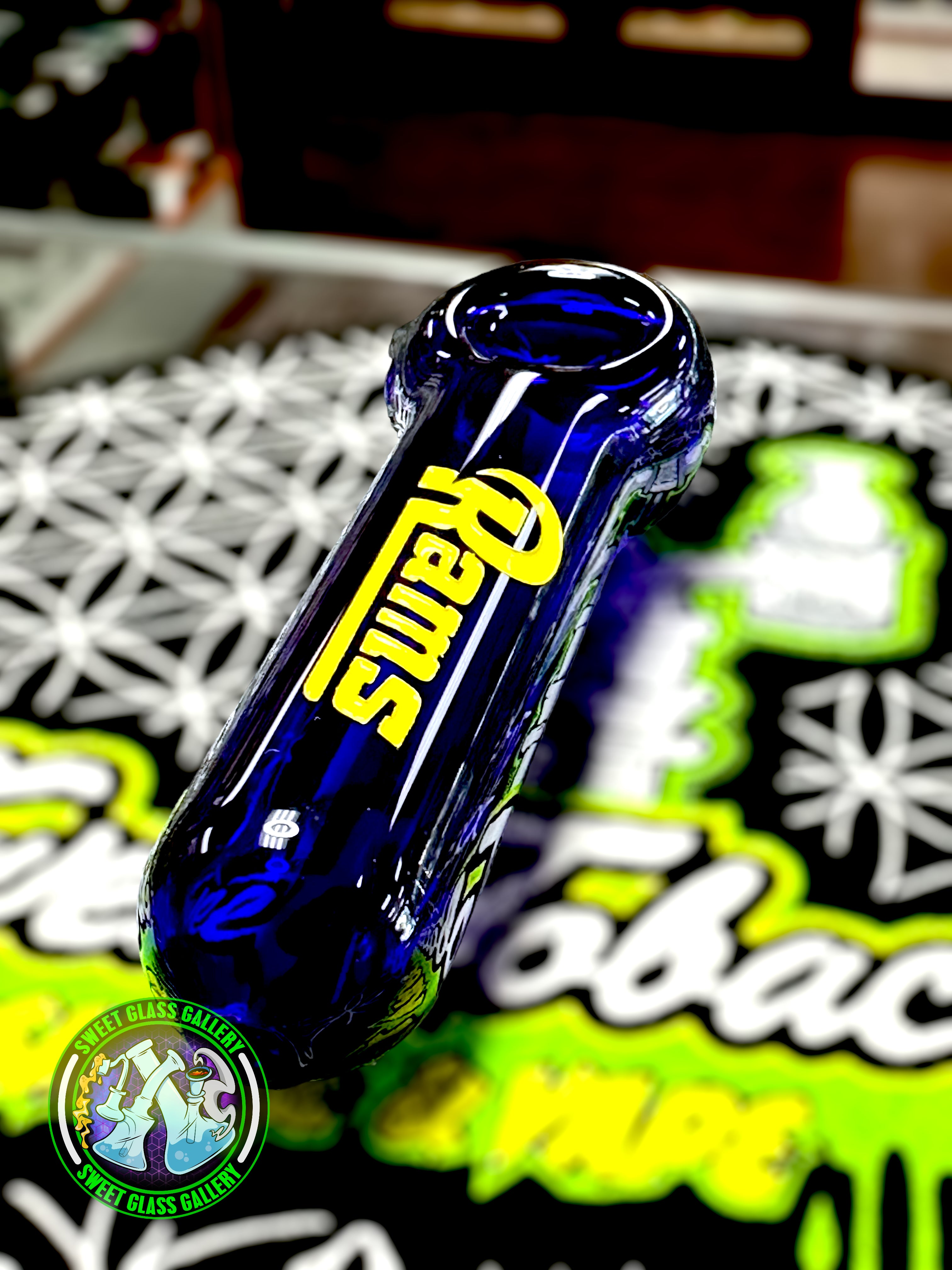 Daniel's Glass Art - Spoon Dry Pipe (Rams)