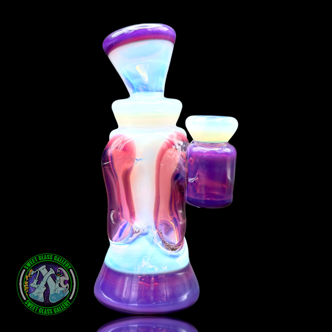 Rycrafted Glass - Mini Recycler (Moonstone/Royal Jelly/Telemagenta)