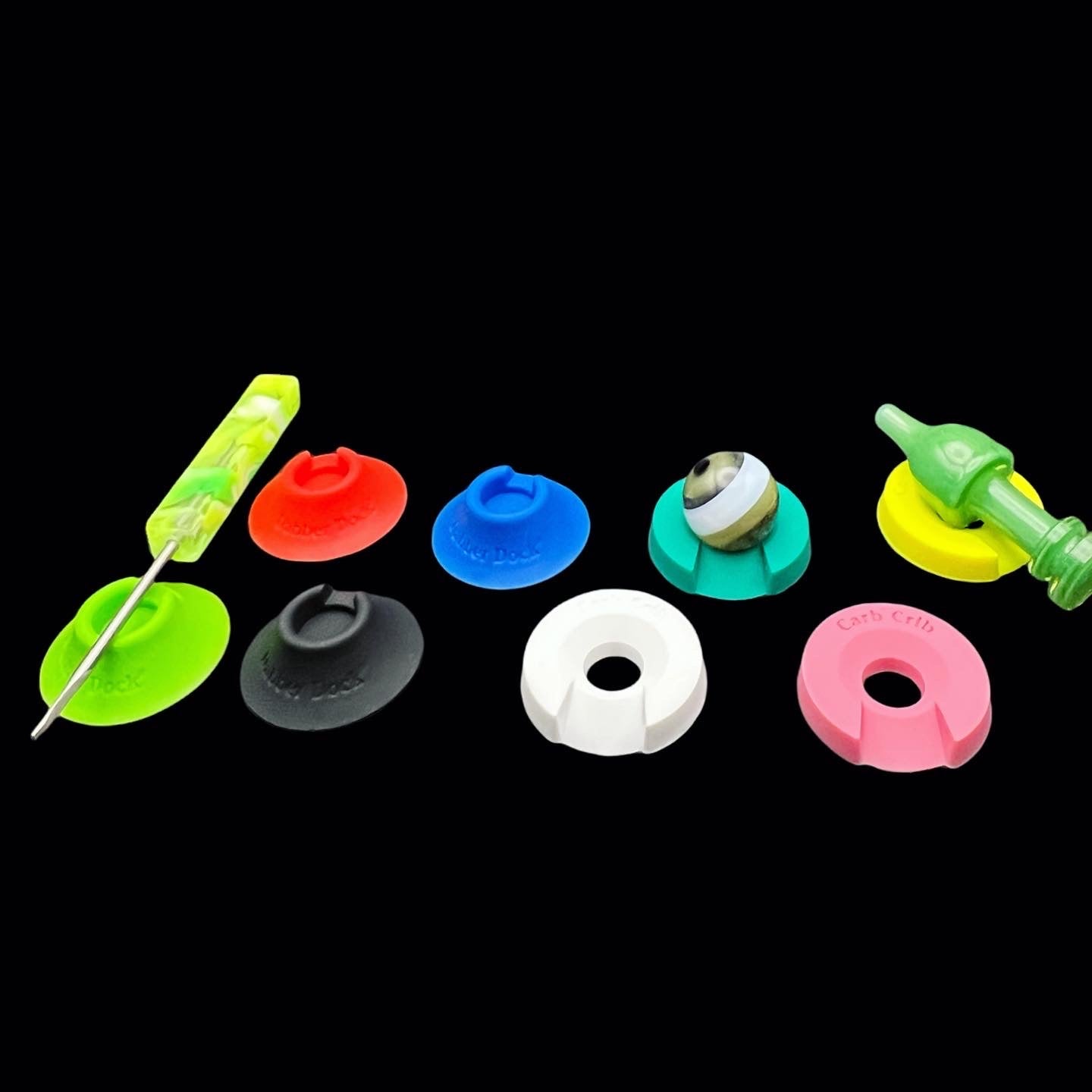 Dabber Dock - Carb Crib Silicone Marble Carb Cap Stands
