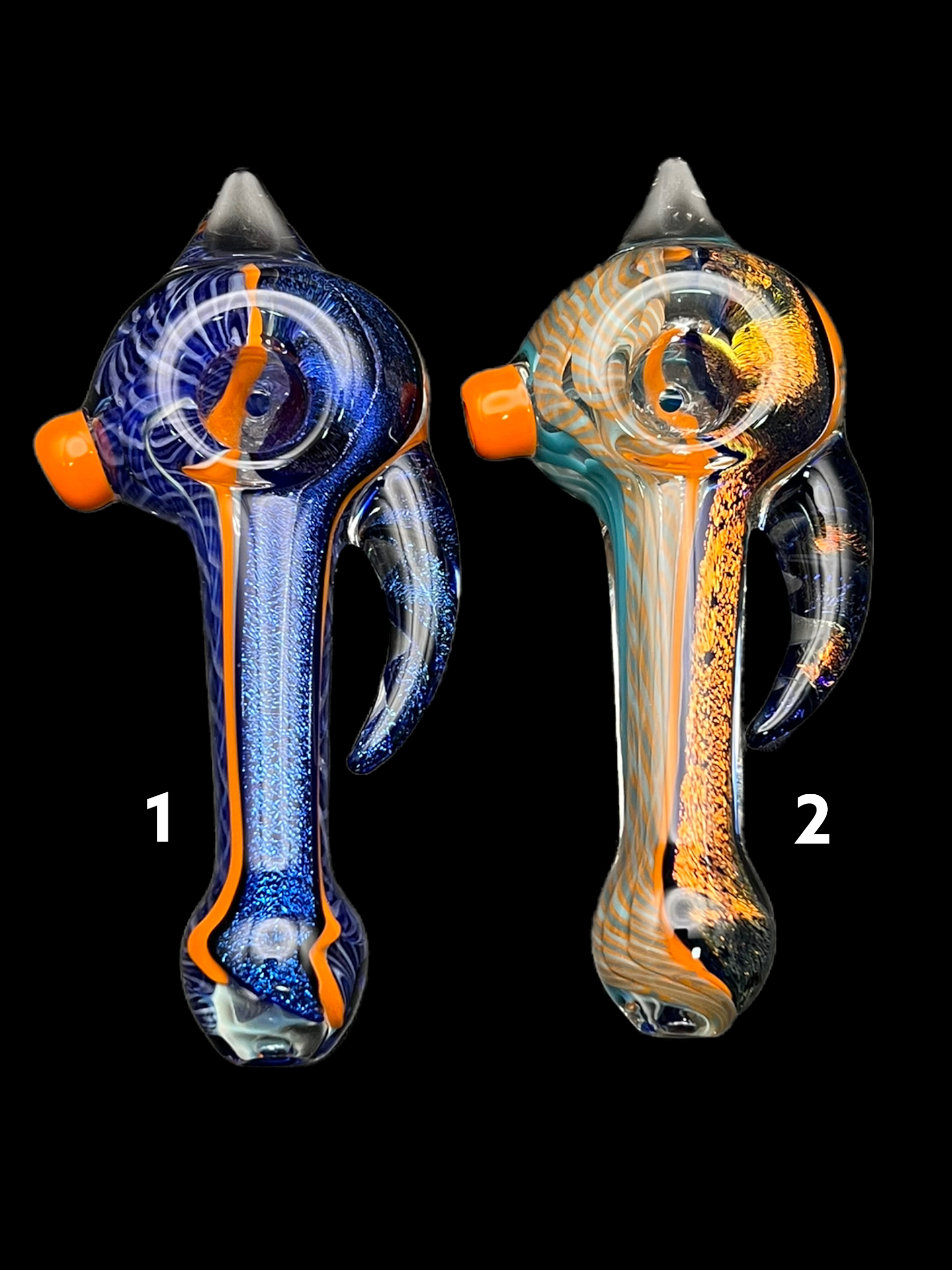 Glass Act Glassworx - Dichro Horn Dry Hand Pipe