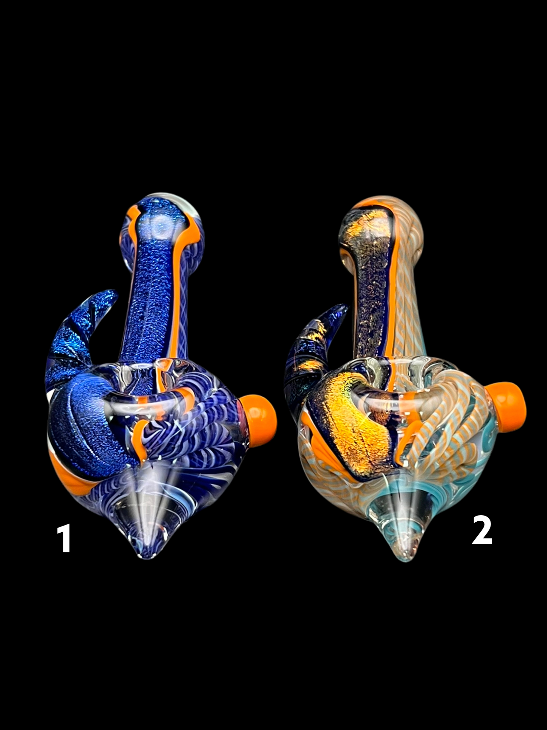 Glass Act Glassworx - Dichro Horn Dry Hand Pipe