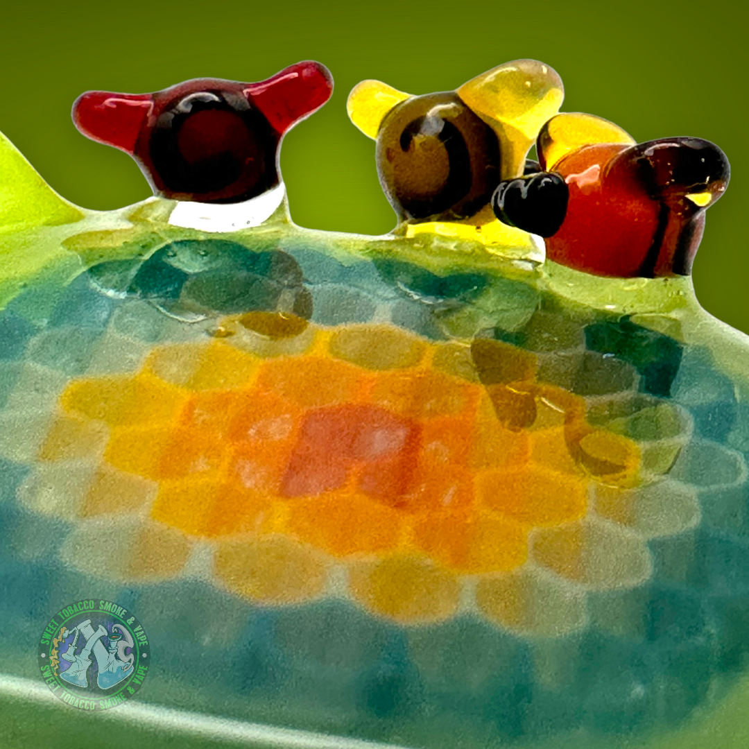 Joe P - Honeycomb W/ Multi-Colored Bees Pendant